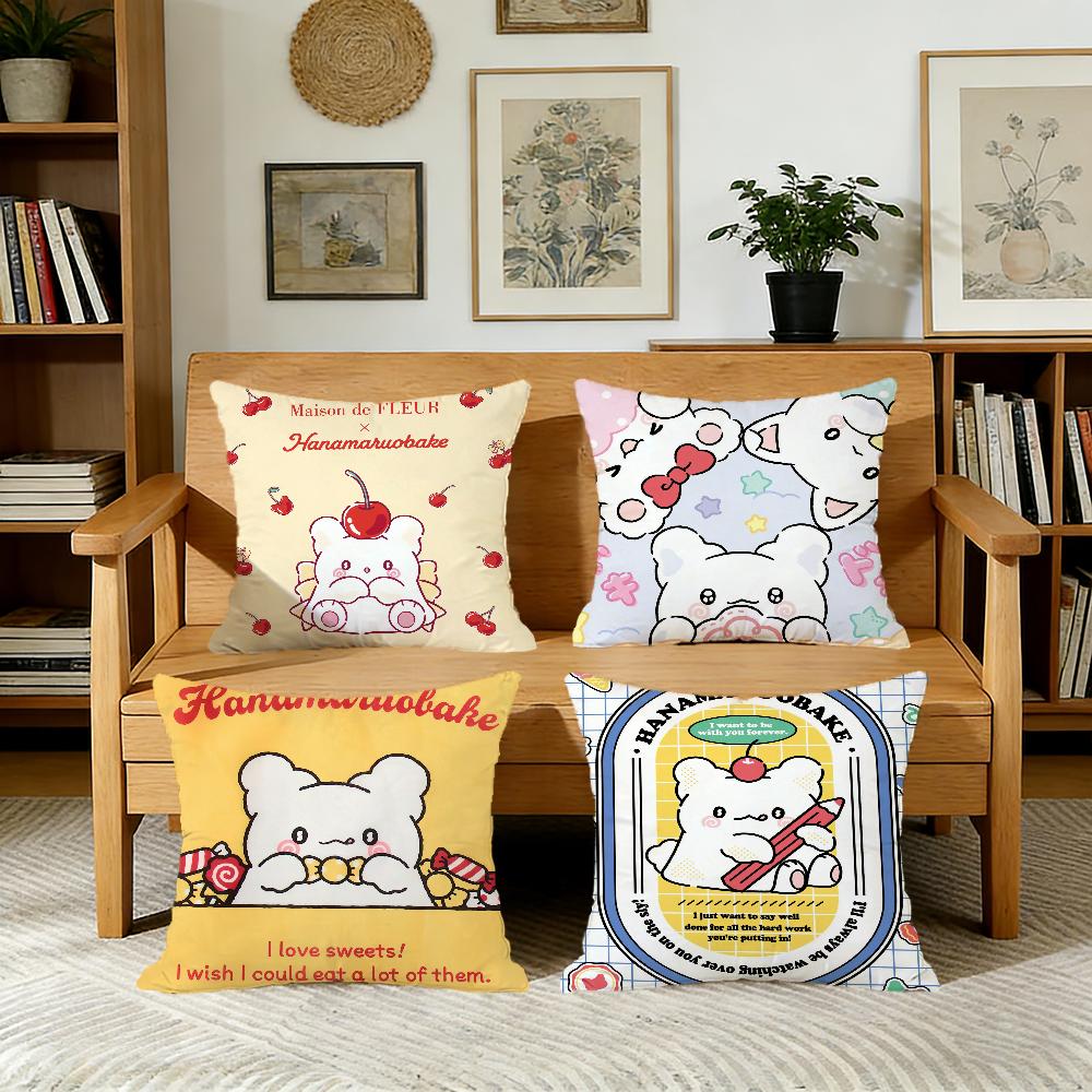 Hhanamaruobakee cartoon cushion cover For Pillow Printing Sofa Decoration Home Car Room Coffee Shop Office Nordic Simplicity