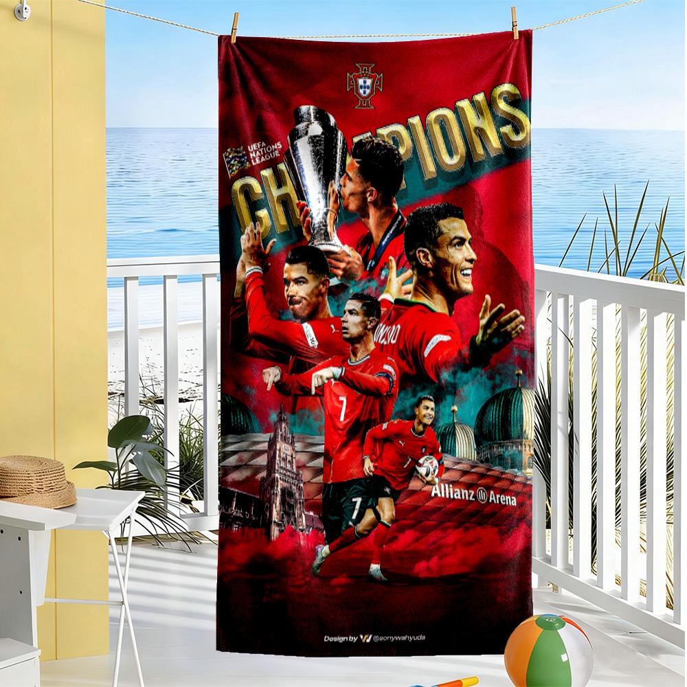 El Bicho Cristiano-ronaldo Strandtuch Schnelltrocknend Weiche Mikrofaser Bequem Leicht Geeignet für Schwimmen, Fitnessstudio, Camping, Yoga Urlaub
