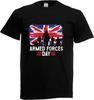 Armed Forces Day T-Shirt Lest We Forget British Amred Forces Vateran Unisex Tops