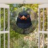 Metal Wind Spinner with Town Crow Design 3D Hanging Decor for Indoor Outdoor Garden Yard Patio No Power Needed Easy to Install