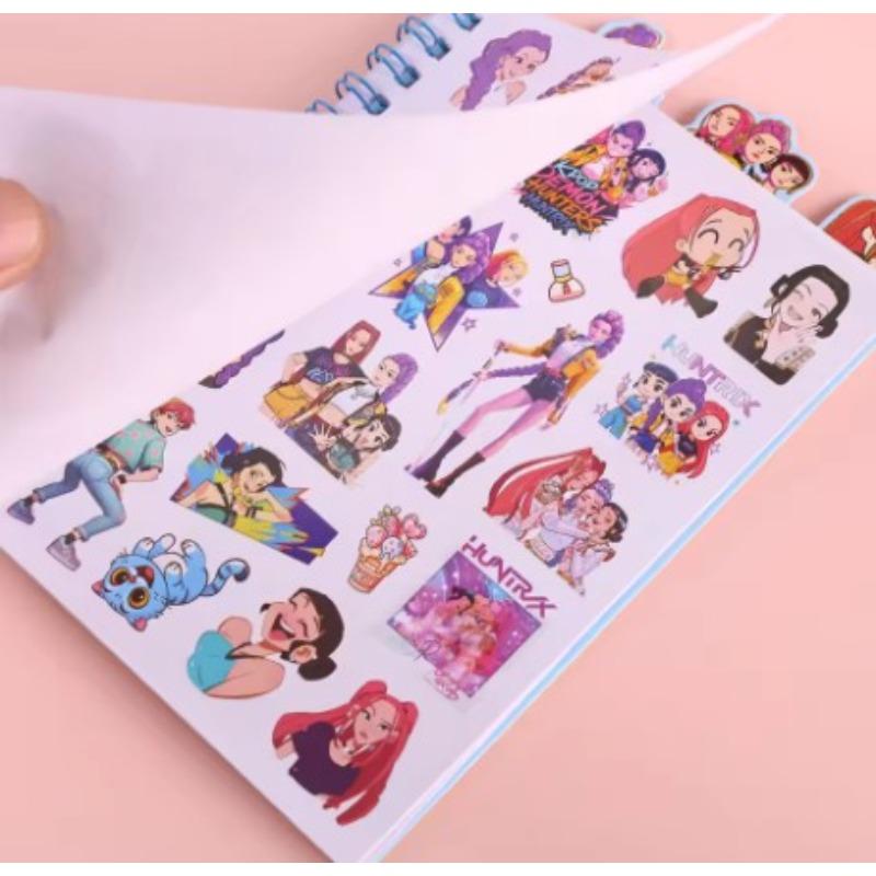 K-POP's new "Demon Hunter Girls" group three-in-one coil notebook material DIY decorative sticker book