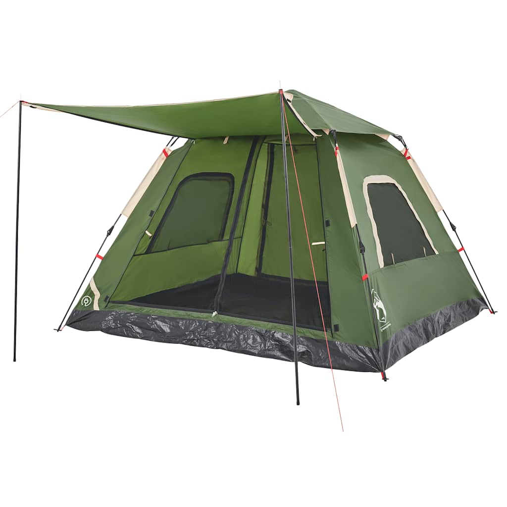 Vidaxl Tourist Tent, 5-Person, Green, Quick Setup