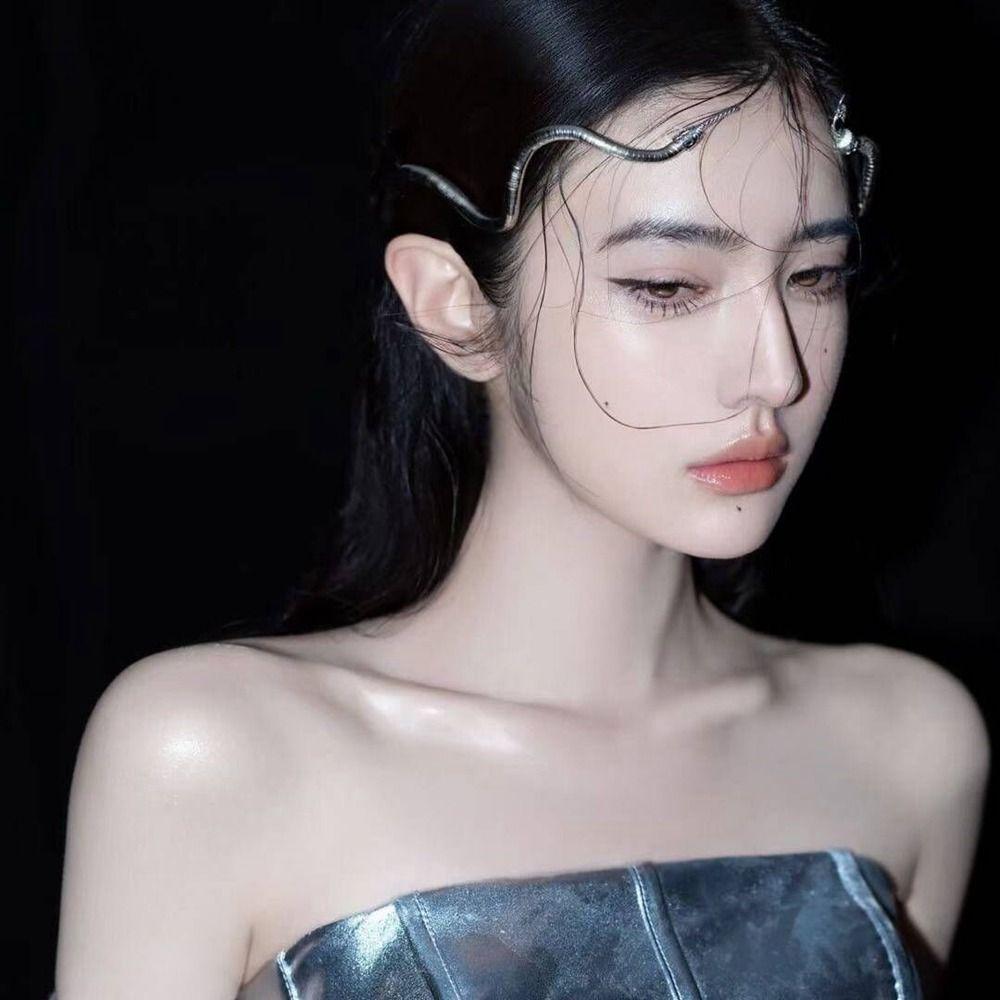 Halloween Headdress Halloween Hair Accessories Metal Collar Halloween Cosplay Snake Necklace Women