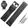 24 26 27 28mm Soft Watchbands for Die-sel DZ7313 7322 7257 7313 DZ7333 4318 Women's Men's Watch Straps with Black Sliver Buckle