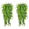 Artificial Hanging Ferns Plants Lightweight and Waterproof Ornaments for Home Living Room Decoration