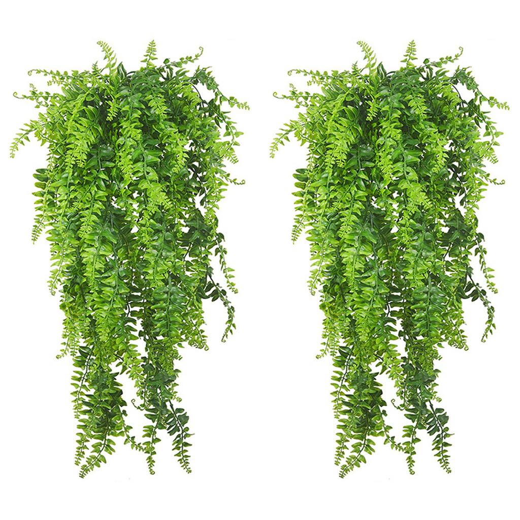 Artificial Hanging Ferns Plants Lightweight and Waterproof Ornaments for Home Living Room Decoration