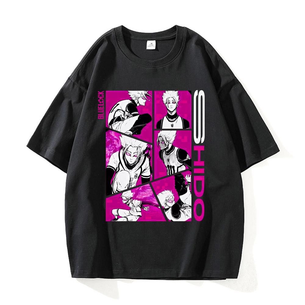 Japanese Anime Blue Lock T Shirts Men Women Clothing Short Sleeve T-shirt Cotton T-shirts High Quality Streetwear