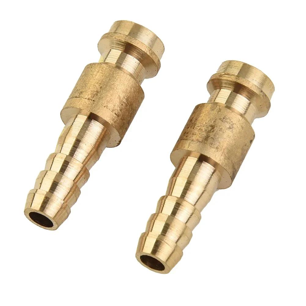 2pcs 6/8/10mm Gas Water Male Adapter Quick Connector For TIG Welding Torch Intake Metal Connectors Tips TIG Welding Accessories