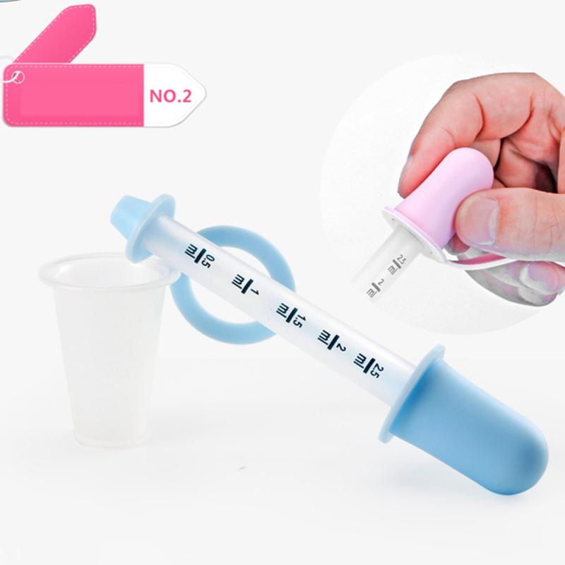 Kids Baby Dropper Shape Simple Silicone Medicine Feeder with Scale