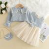 Baby Girls Clothes Set Autumn Winter Cartoon Grape Clothing Set New Kids Knitted Sweet Outfit Children Clothes Suit
