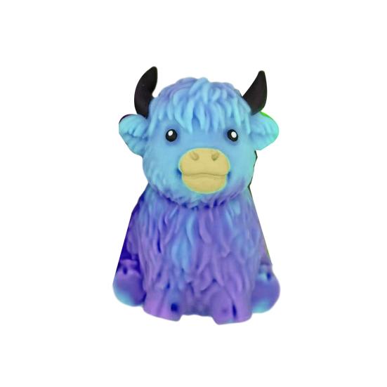 Hochlandkuh Stressabbau Spielzeug Langsam aufsteigende Hochlandrinder Quetschspielzeug Quetschbares Tier Stressball Kuhliebhaber Geschenk