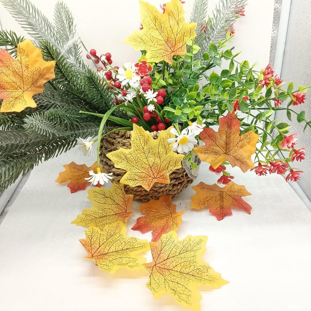 Thanksgiving Festival Theme Hair Clip Set of 10 for Women Girl Nonslip Leaf Barrettes All Age Party Props Hair Ornament