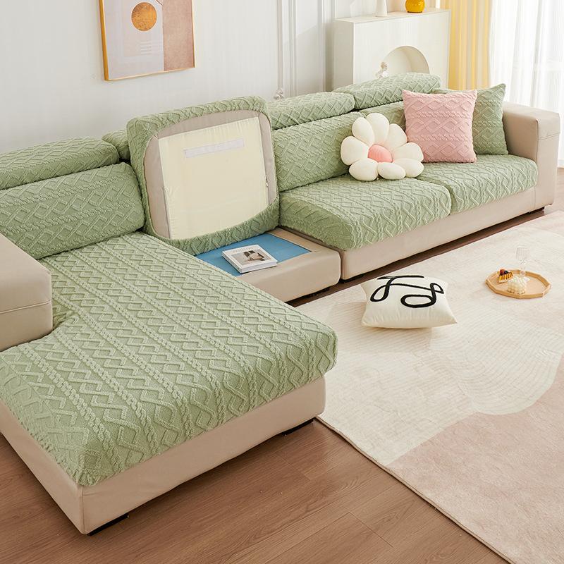 Plush Winter Elastic Sofa Cover All-inclusive All-season Cushion Thickened Lazy Sofa Cover Cushion