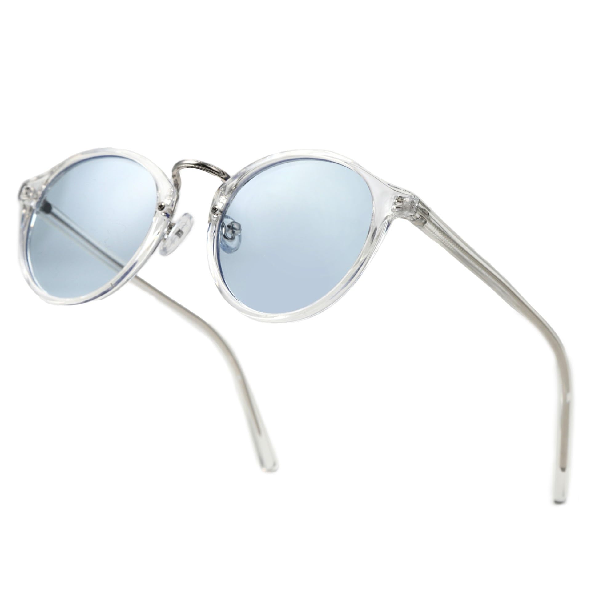 

Sunglasses for Men and Pale UV UV Protection [Puente] Women, Clear, Transparent, Blue, Blue, Boston, Boslington, Driving, Protection, UV400,