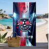 Telo Mare Personalizzato Stampato RB Leipzig FC Logo Calcio Supporto Nome Personalizzato Testo Asciugamano Assorbente Per Sport Viaggio Regalo Speciale
