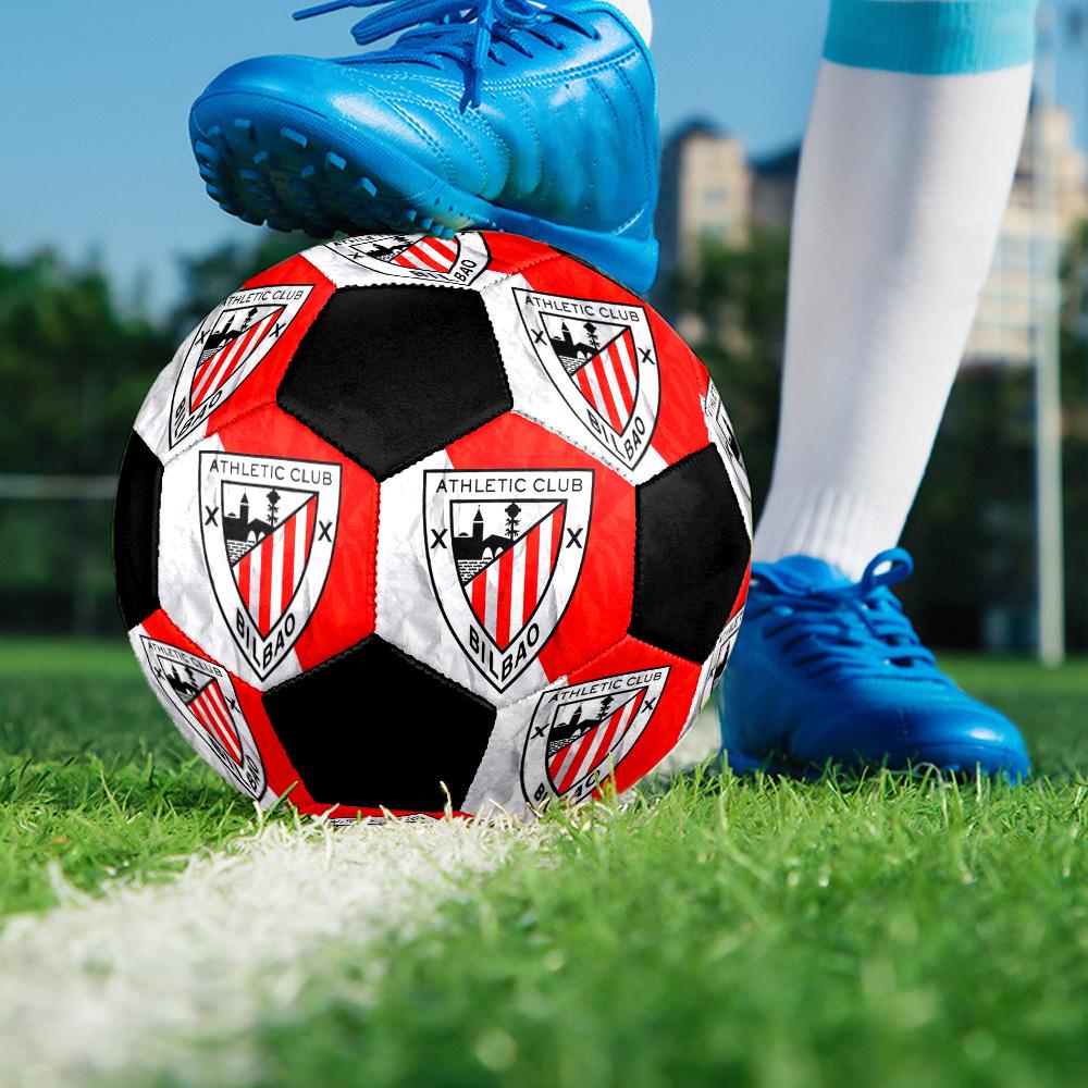 Pallone da Calcetto Indoor Athletic Club de Bilbao Colorato Cucito a Macchina PVC Misura 5 Allenamento di Squadra Pronto per la Competizione Durevole Rimbalzo Elevato Fantastico Regalo Sportivo