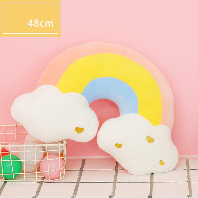Cuscino Peluche Stella Desiderio Arcobaleno Luna Cuscino Giocattolo Morbido Colorato Corona Nuvola Cuscini Decorazione Divano Casa