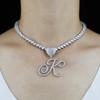 New Fashion Design Bling Women Girl Jewelry Micro Pave Cz Silver Gold Colors All 26 Initial Alphabet Letter Pendant