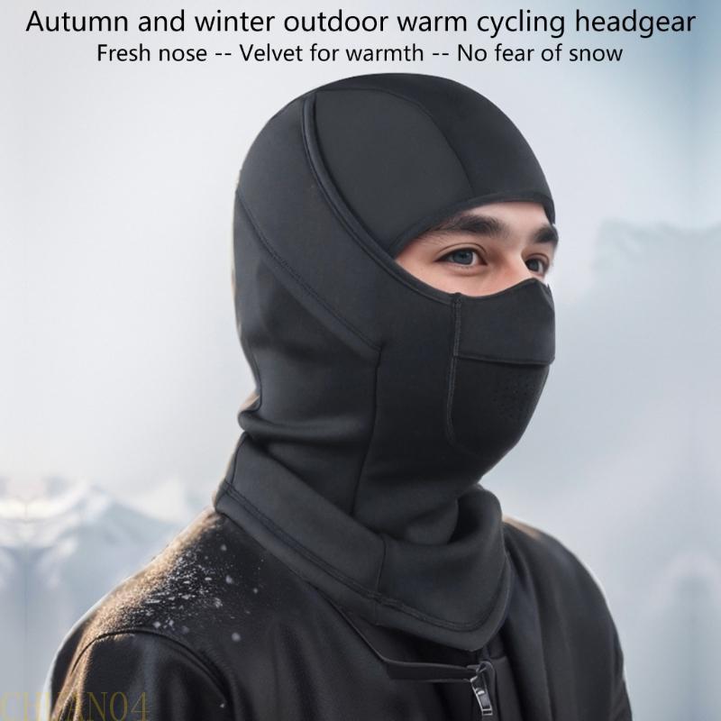 A1A2 Velvets Balaclava Wind proof Sports Scarfs Winter Warm Cycling Cap for Men Women