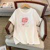 Plus Size Loose Mid-Length Short-Sleeve T-Shirt for Women (200-350 Jin)