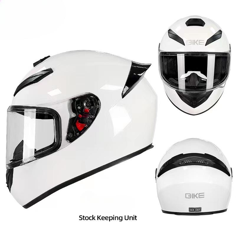 

Безопасный мотоциклетный шлем для мужчин и женщин, зимний, персонализированный, для электромобиля, на четыре сезона, рыцарский, автомобильный, со встроенным слотом для Bluetooth, полнолицевой шлем 3XL чистый белый