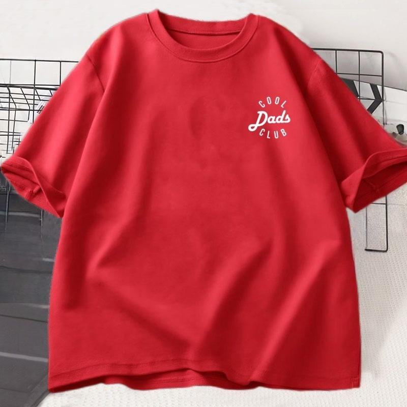 Cool Dad Club T-Shirt Neues Papa T-Shirt Vatertag Geschenk Beste Papa Grafik-T-Shirts Lässige Baumwolle Kurzarm Lockere Grafik-T-Shirts