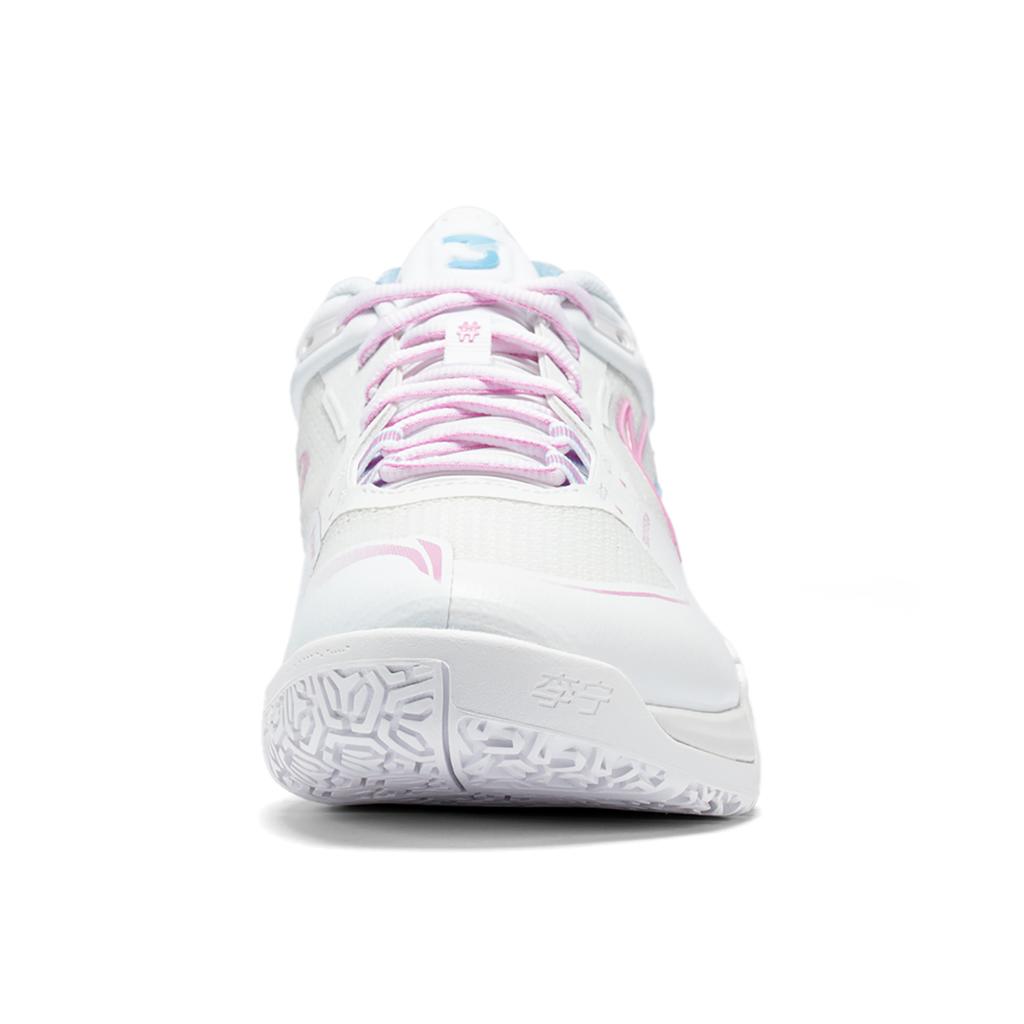 Li Ning Slip Resistant, Abrasion Resistant, Breathable, Support, Balance Low top Badminton Shoes Unisex White AYAV001-1