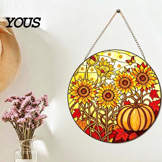 Bedroom Wall Decoration Kit DIY Rhinestone Door Sign Kit, Halloween Pumpkin Flower Animal Pattern Art Sign, Handmade Hanging Decor