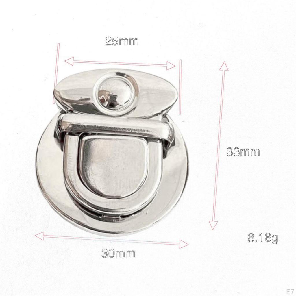 5 Pack Tuck Lock Clasp for Handbag and Wallet Crafting