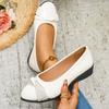 Women's Plus Size Wedge Shoes Spring New Retro Hong Kong Style Rhinestone Casual Single Shoes