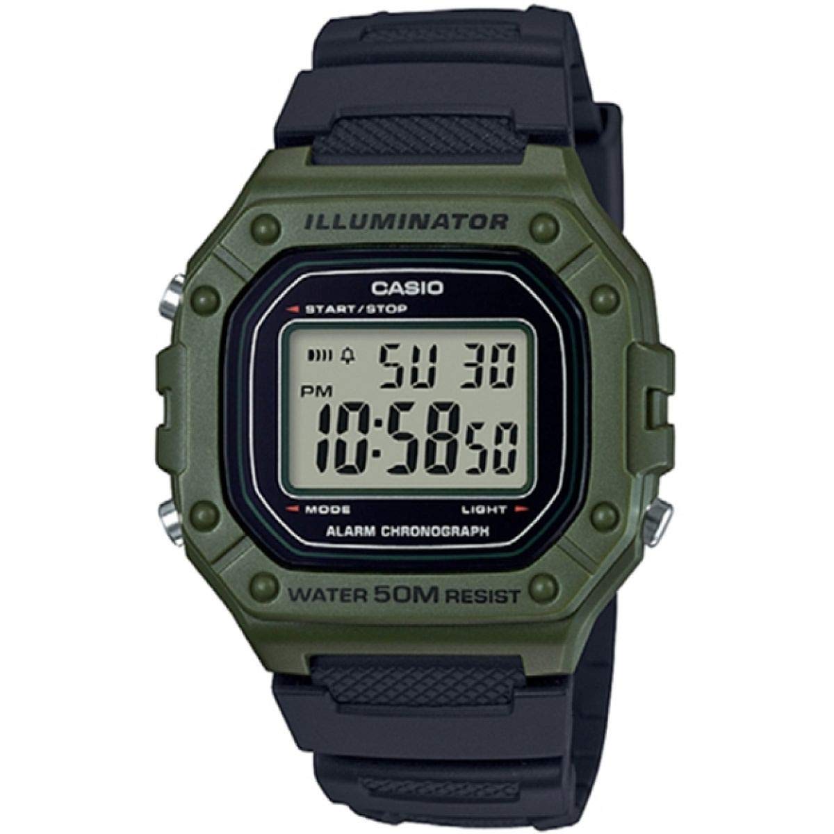 Casio Casio Collection Часы Черные Часы. Всесезонный W-218H-3AVEF