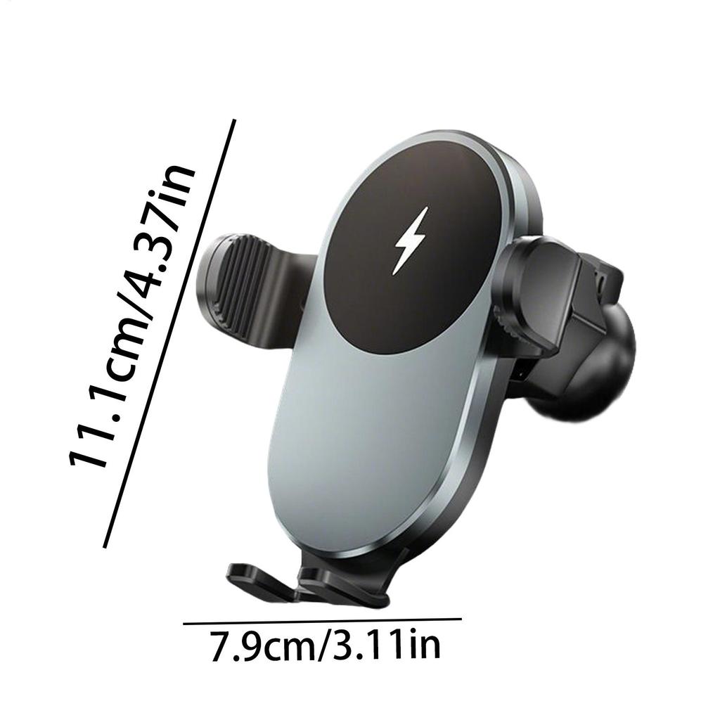 Wireless Phone Charger For Car 15W Suction Cup & Clip Cellphone Charger Fast Charging Phone Holder For Car Automotive Vehicle