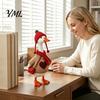 Polyester Goose Outfit 7 Inch Desk Outfits, 4 Pcs Knitted Sweater Hat Scarf Tabletop Clothes Crossbody Bag Winter Holiday Accessory for Office, Shelf,