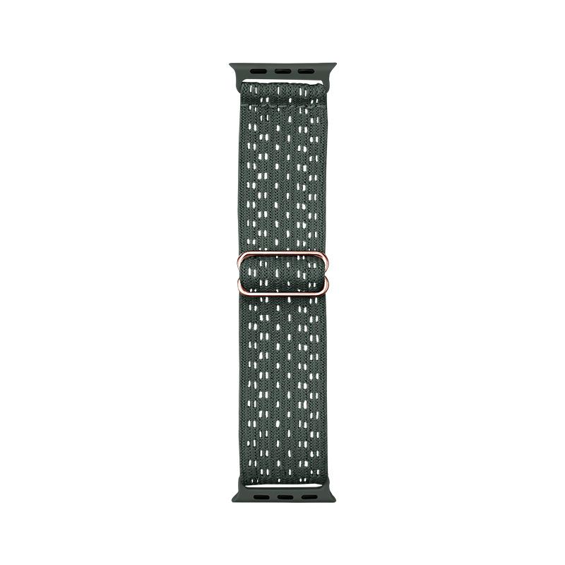 Geflochtenes Solo Loop, kompatibel mit Apple Watch Band 38 mm 40 mm 41 mm 42 mm 44 mm 45 mm 49 mm für Damen und Herren, elastische Nylonbänder