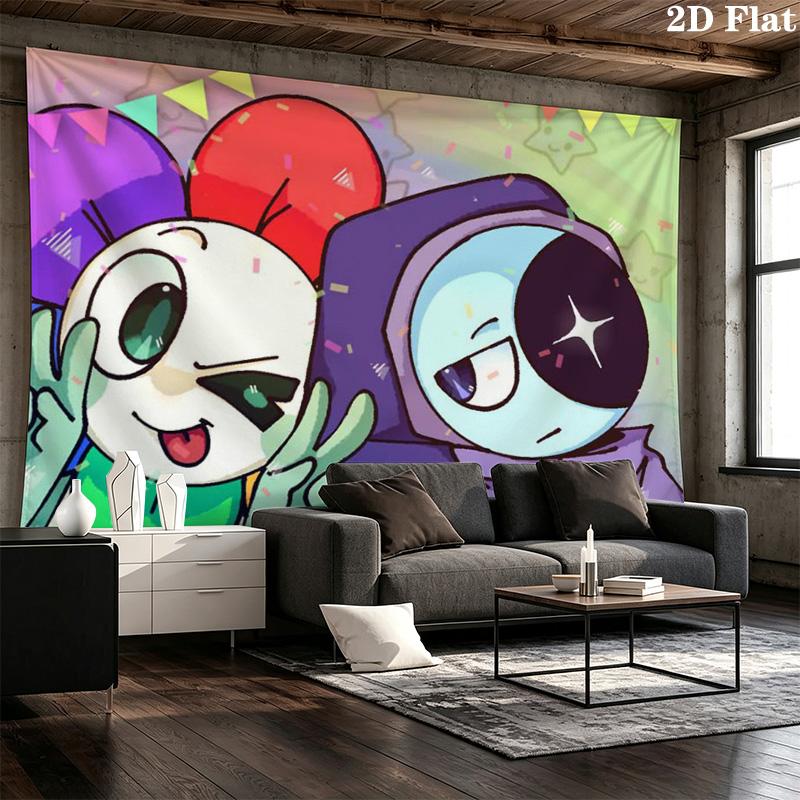 Dandy's World Cartoon Game Pattern Home Decor Tapestry, Wall Hanging, Decorative RV Wall Cloth.ZGT0914001