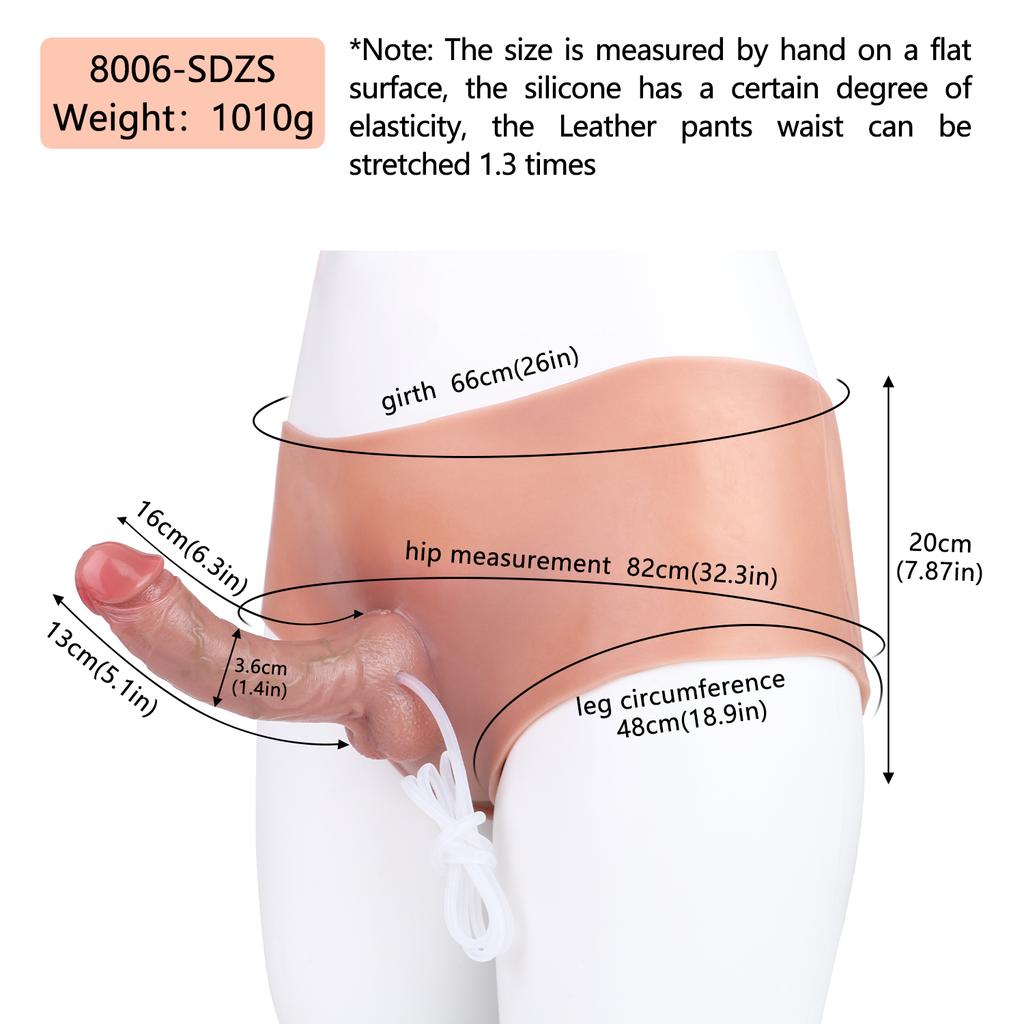 SXXY Strap On DildoSkin Squirting Penis With Silicone Pants  Ejaculation Realistic Dildo Underwear Skin Touch Sex Toys for Women