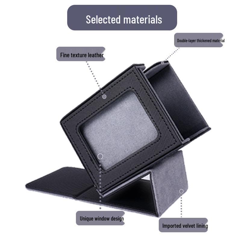 Large Capacity Leather Card Storage Box with Diamond Pattern for Pokémon & Three Kingdoms Kill Game Cards