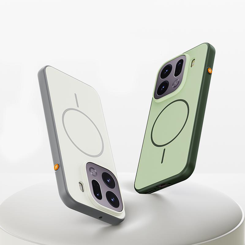 For OPPO Find X9 X9 Pro Case Magnetic Charge Double Color Matte PC +TPU Skin Feel Back Cover with Metal Button For Find X9 Funda