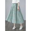 Pocket Literary and Artistic Small Floral Skirt Women's Medium and Long Styles, Fresh Summer New Models, Thin High-waisted Pendulum A-shaped Skirt