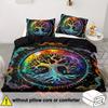 3pcs Colorful Bedding Set Celtic Tree of Life 3D Printed Cozy Soft Duvet Cover King Queen Twin Size Birthday Gift Bedroom Decor