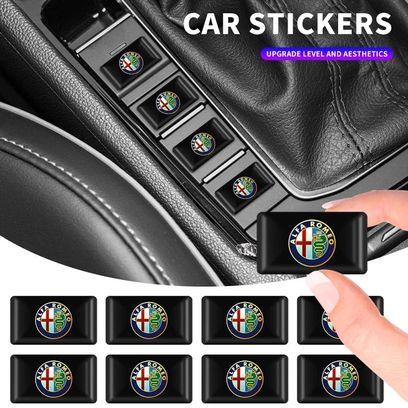 10 Stück 3D Epoxid Auto Außen-/Innen Dekoration Kleine Aufkleber Decal Für Alfa Romeo GT 147 159 156 166 Giulietta Tonale Volante 8C