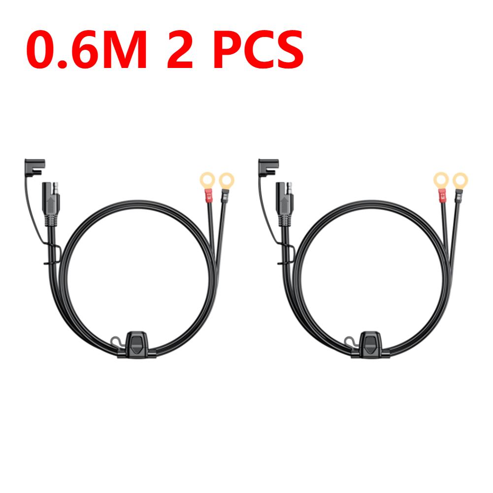 12-24V Ring Terminal Cable Connector Moisture-proof 18AWG 2 Pin To O Ring Terminal Extension Cord for Battery Charger/Maintainer