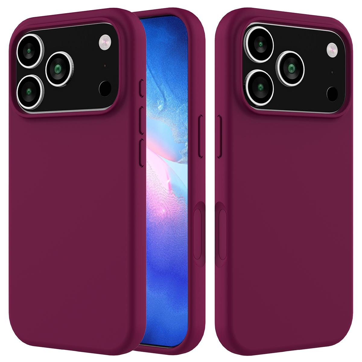 

Чохол для iPhone 17 Pro Max, захищений від падінь, з рідкого силікону, з м якою підкладкою, задня кришка для телефону