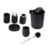 6Pcs Set Bathroom Accessories Set Electroplating Toothbrush Holder Trash Can Kit for Home