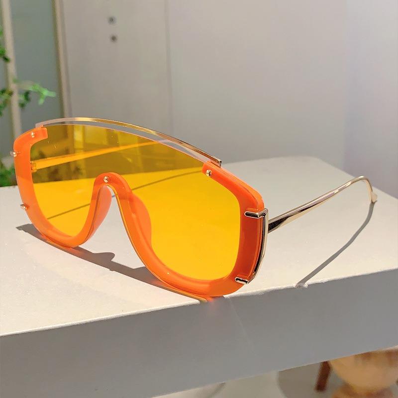 Oversized Monoblock Sunglasses  New Fashion Gradient Outdoor Shades Women Ins Trendy Luxury Brand Design Sun Glasses