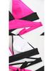 2025 Sexy Color Block Deep V Lace-Up Two-Piece Swimsuit