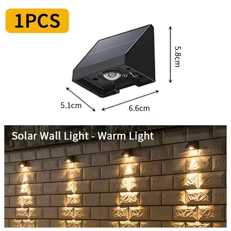 

Solar Powered Garden Light Waterproof Solar Fence Light Outdoor LED Wall Lamp for Patio Balcony House Number Address Sign