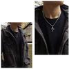 [Shinjuku Gin No Kura] Lily Cross Silver 925 Pendant Top (Chain Not Included) Men's Cross Lily Flare Lily Fleur-de-Lis