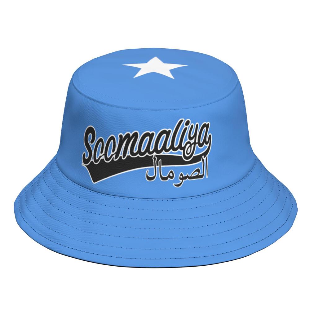

Somalia free custom name Number Logo Bucket Cap nation flag soomaaliya republic somali print photo text Fisherman Hats