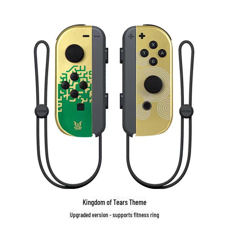 Compatible Joycon Handles for NS Switch - Kingdom Tears Edition with Bluetooth Wake-Up and Fitness Ring Support